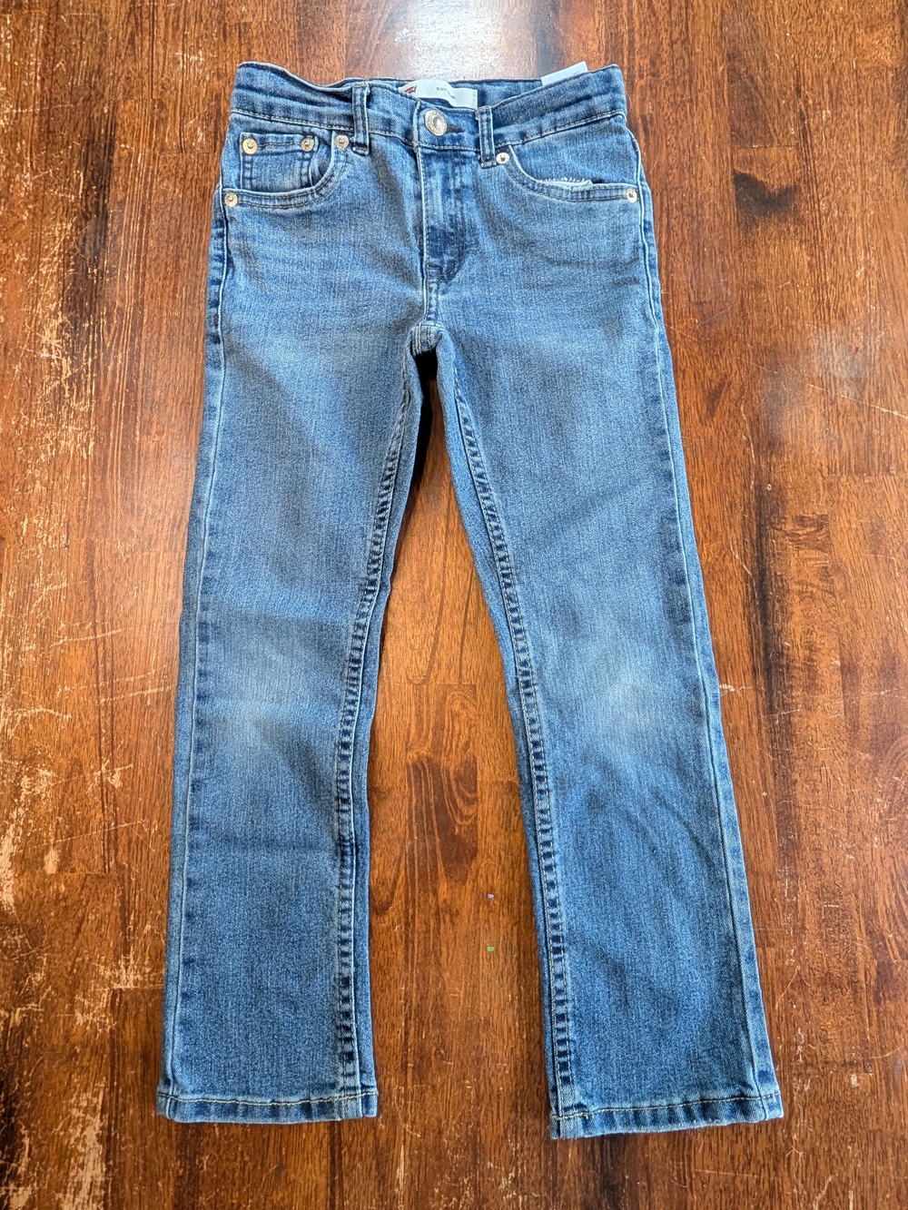 Levis 511 Youth Jeans Size 7 Blue Slim Fit Classic Casual Denim Adjustable Waist